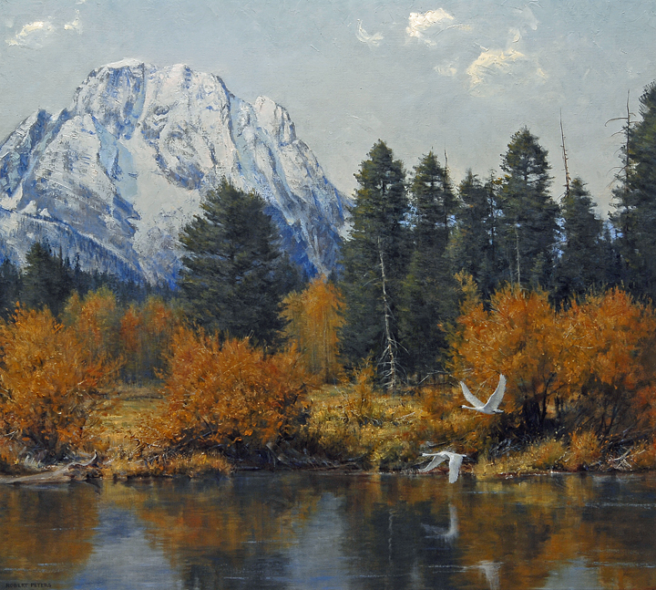 Robert Peters  "Autumn is in the Air" 36x40 oil on linen - Private Collection