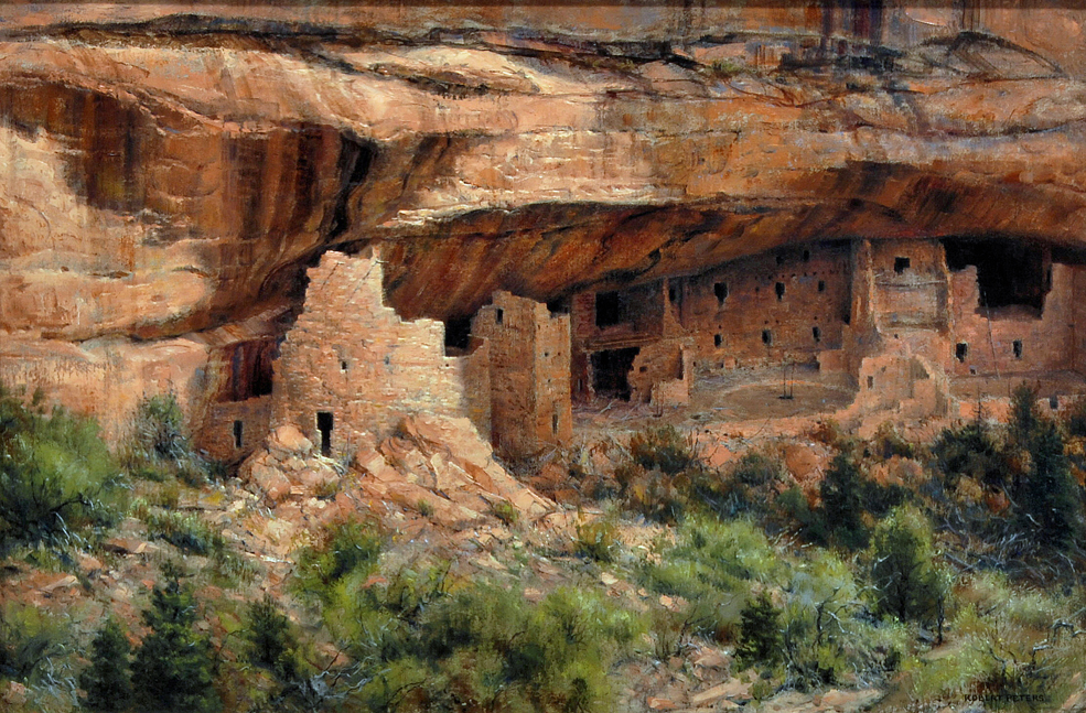 Robert Peters  "Ancient Empire, Mesa-Verde" 20x30 oil - Private Collection