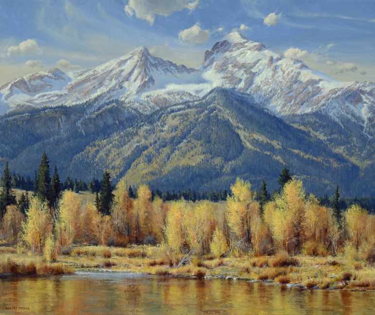 Robert Peters "Buck Mountain Gold" 30x36 oil - Private Collection