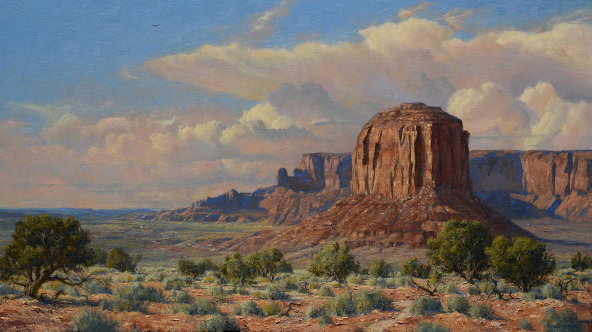 Robert Peters "Rough and Wide"  28x50 oil - Private Collection