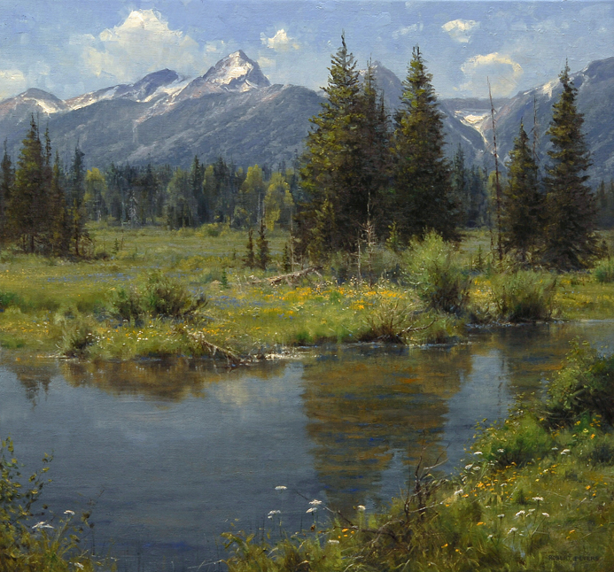 Robert Peters "Living Waters" 28x30 oil - Private Collection