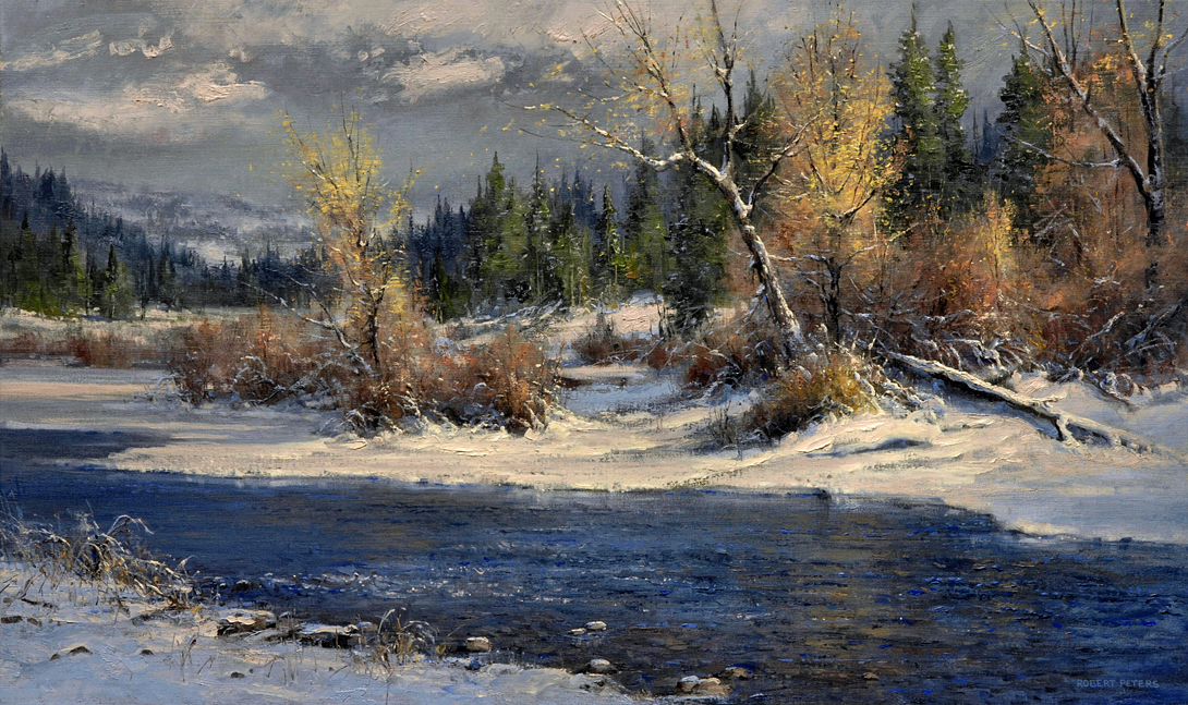 Robert Peters "Seasons Change" 24x40 oil - Private Collection