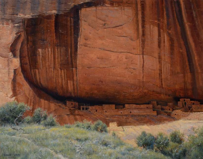 Robert Peters "Secrets in-Stone" 22x28 oil - Broadmoor Galleries