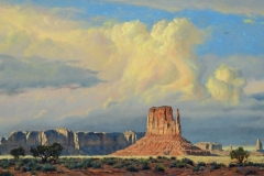Robert Peters - A Boundless Land, Monument Valley 28x50 oil - Sold private collection
