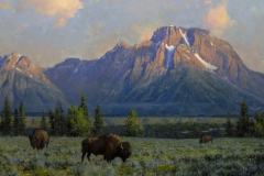 Robert Peters "Giants of the West" 30x40 oil - Sold, private collection