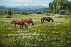 Robert-Peters "Amid Summer Blooms" 44x60 oil - Sold, private collection