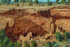 Robert Peters "Square Tower, Mesa Verde" 24x30 oil - Sold, private collection