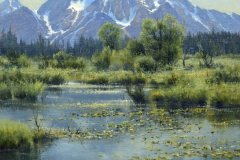 Robert Peters "Western Lilies" 24x20 oil - Sold,  private collection