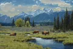 Robert Peters "Western Paradise" 32x54 oil - Sold, private Collection