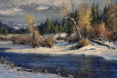 Robert Peters "Seasons Change" 24x40 oil - Sold, private collection