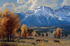 Robert Peters "Autumn Air" 44x60 oil - Private Collection