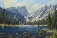 Robert Peters "Dream Lake" 28x50 oil on linen - private collection