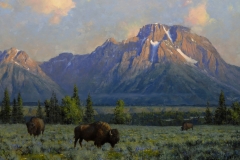 Robert Peters "Giants of the West" 30x40 oil - Private Collection