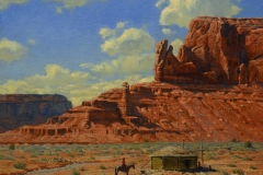 Robert Peters "Navajo Lands" 16x20 oil - Private Collection