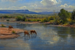 Robert Peters "On the Little Colorado" 22x28 oil - Private Collection