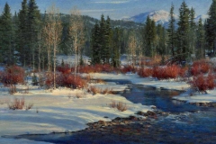 Robert Peters "Rhythm of Winter" 20x24 oil - Private Collection