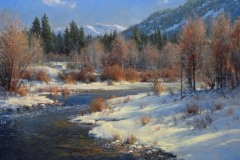 Robert Peters "Touch of Winter" 30x40 oil on linen - private-collection