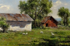Robert Peters "Summer Geese" 20x30 oil - Private Collection