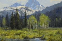 Robert Peters "Teton Valley Pond 16x18 oil on linen - private collection
